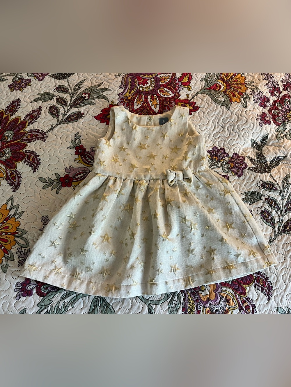 Baby Gap Girls Dress Stars Celestial Cream with Gold 2 Year Old Fairy Princess